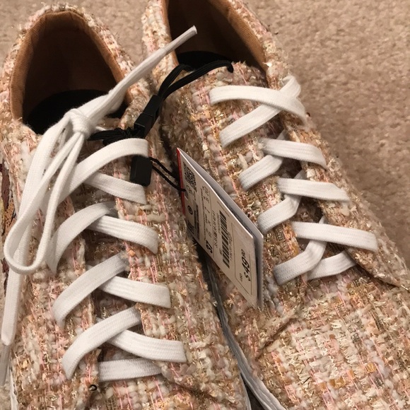 Final Price Zara Bananas tweed sequin sneakers - Picture 3 of 5